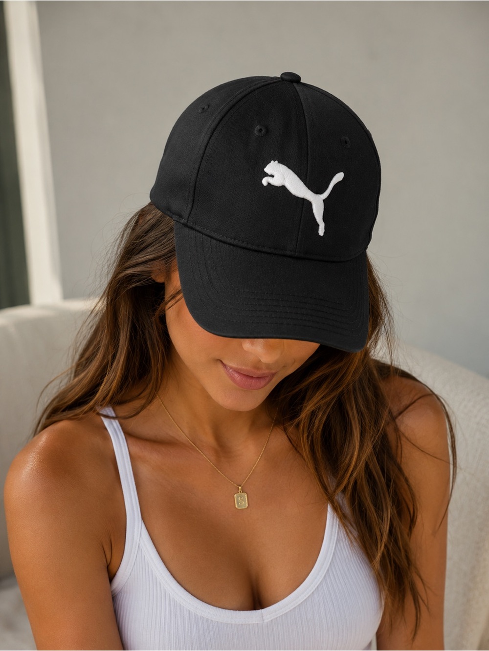 Puma Black Hat with White Emblem